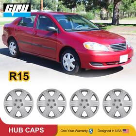 Wj-5108z-b-15 Cpw 15 Inch Push-on Silver Set Of 4 Wheel Cover Hubcaps For 2005-2008 Toyota Corolla New