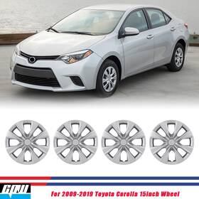 Cpw Wj-5117-b-15 15 Inch Pp Hubcap Wheel Covers Compatible With 2009-2019 Toyota Corolla 15ftft Hub Cab