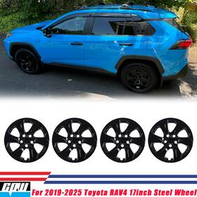 Wj-5139-bl-17 Cpw 17 Inch Hubcap Black Lacquer Wheel Covers For 2019-2025 Toyota Rav4 R17 Steel Rim