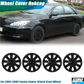 Wj-5144-bl-15 Cpw 15 Inch Hubcap Black Lacquer Wheel Covers For 2002-2006 Toyota Camry R15 Steel Rim