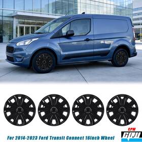 Cpw Wj-5186-bl-16-pp For 2014-2023 Ford Transit Connect 16 Inch Hubcap Black Lacquer 4pcs Wheel Covers