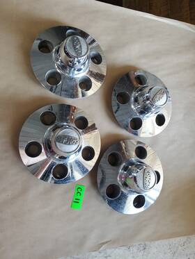 14815-29161 Cragar 4 4-3/4 1960s Truck Chrome Center Hubcaps Set Used