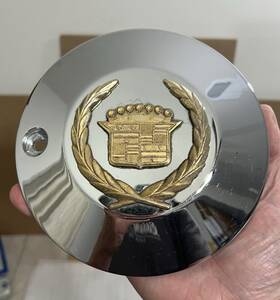 29040 Cragar Wheel Center Cap #29040 Metal With Gold Cadillac Emblems 6-1/2 Inch Wide