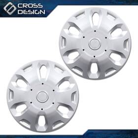 Big20260226-129 Crossdesign 2pc 15 Inch Full Rim Hub Cap Wheel Covers Fit For 2010-13 Ford Transit Connect Van