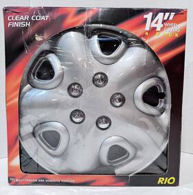 Custom Accessories 077341815013 Rio 81501 Inc 14 Inch Wheel Cover With Chrome Nut Set Of 4