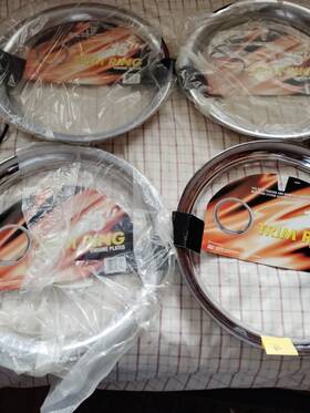 48889-4 Custom Accessories 4 New 15 Inch Chrome Plated Steel Wheel Trim Rings Beauty Rims - Set Of Pcs 48889