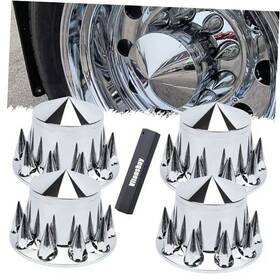 Wtsb-awcs-r4 Czimeng Spiked Axle Wheel Covers - Rear Hub With 33mm Thread-on 4