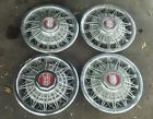 D9az-1130-a Ford Set Of Oem Mercury Rwd Wire Spoked Hubcaps Wheel
