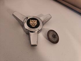 6185 Dayton Vintage Jaguar Growler Chrome Wheel Spinner Center Cap #6185 Good Cond #2