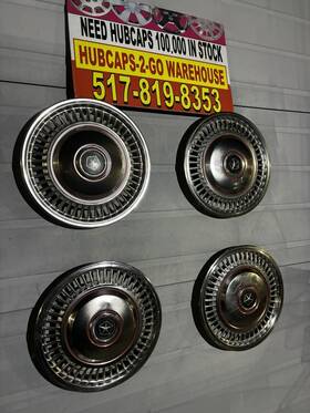 B-428044 Dodge 1982-83 Omni Horizon Pentastar 13 Inch Oem Rare Used Hubcaps Set 4 Stainless