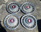 E0az-1130-c Ford Set Of Oem Mercury Rwd Wire Spoked Hubcaps Wheel