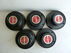 E2ta-1a096-ya Ford Bronco Ranger Center Hubcaps Set Of Black Cap