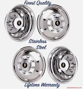 84hnka8 Eagle 17 Inch Chevy 3500 2011-2025 8 Lug 5 Hole Wheel Simulator Rim Hubcap Covers Set Of 4