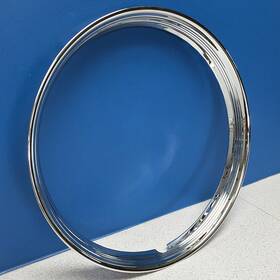 Tr2551x Eagle Flight Wheel Trim One Single 15 Inch Stainless Steel Chrome Hot Rod Ribbed Ring New #