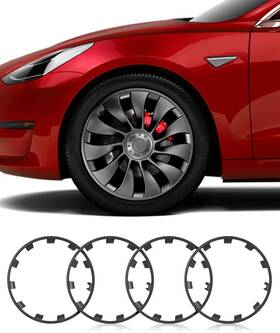 X0042oamyf Evooor 21 Inch Rim Protectors For Tesla Model Y Performance Uberturbine 20-24 Set Of 4