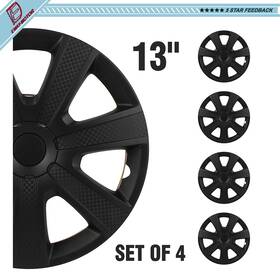 Ewaymotor E178736way 13 Inch Set Of 4 Wheel Covers Full Rim Snap On Hub Caps Fits R13 Tire And Steel Wheels