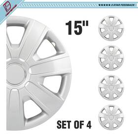 E178771way Ewaymotor 15 Inch Set Of 4 Wheel Covers Full Rim Snap On Hub Caps Fits R15 Tire And Steel Wheels