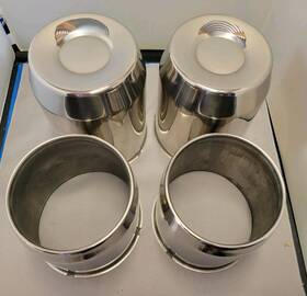 112ss-o Excalibur 139ss Custom Wheels Stainless Center Caps 4 Fits 8 Lug 4x4 5 1/8 Inch Hole Dia