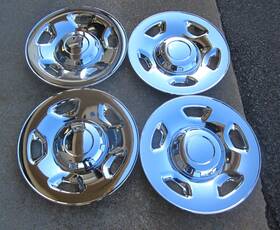 Imp59xn F150 Pickup 17 Inch Set Of Four Chrome Skins 2004-2014 Fordf150 Steel Wheels