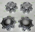 F81a-1a096-bb Ford Srw Excursion Chrome Open Closed Center Caps Set Of