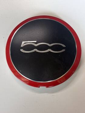 51877477 Fiat 500 Wheel Centre Cap X1 Black And Red Genuine Factory Center