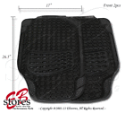 Fm2104-ms Set Heavy Duty Trimmable Pvc Floor Mat Front And Rear