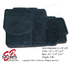 Fm2118-ss Set Heavy Duty Trimmable Pvc Floor Mat Front And Rear