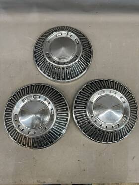 C5az-1130-a Fomoco 1965 1966 Ford Galaxie Custom Ltd Poverty Dog Dish Hub Caps Wheel Covers Hubcaps
