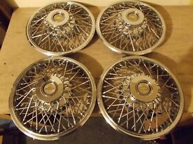 14070269 Foot83foot84 Chevy Celebrity 13 Inch Wire Spoke Wheel Cover Hubcaps Set Of 4 Nos Oem