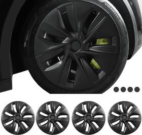 B0crv5dcky For Auto Mod Forautomod Wheel Covers 19 Inch Tesla Model Y 2024 Hubcaps Gemini Dark Whee