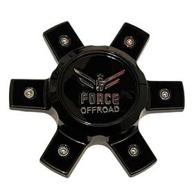 8q092010f-2 Force Off-road 1339-1-6h Gloss Black Wheel Rim Center Cap -