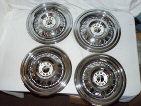 1130-br Ford 1955 1956 Wire Wheel Hubcaps 15 Inch Covers Set Of 4 Thunderbird Fairlane