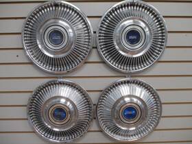 570-642 Ford 1968 Fairlane Falcon Blue Center Wheel Covers Hubcaps Oem Set 68 642