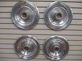 570-992 Ford 1966 Thunderbird Wheelcovers Wheel Cover Hubcaps Oem Set 66