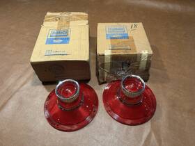 C4az-13450-c1 Ford Nos Pair Of 2 1964 Galaxie Tail Light Lenses No Backup