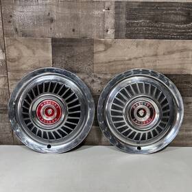 C4my-1130-a Ford Pair Oem 1964 Mercury Wheel Covers Hub Caps Monterey Montclair Marauder 65