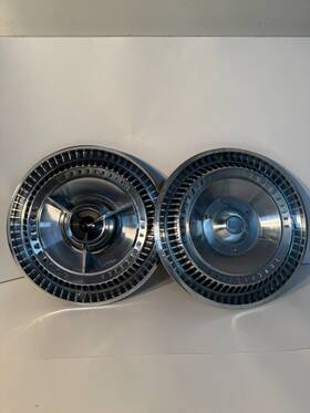 C5sz-1130 Ford 2 1965 Thunderbird Awd Spinner Hubcaps Wheel Covers Oem