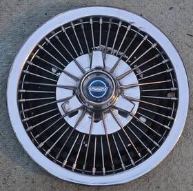 C70z-1130-f Ford 1 Oem 1967 Mustang 14 Inch Wire Spoke 3-bar Spinner Hubcap Wheel Cover #0b