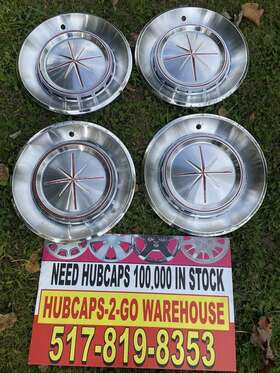 Coly-1130-a Ford 1960 Lincoln Premier Continental 15 Inch Set 4 Hubcaps Beautiful Rare Red/ Gold Oem