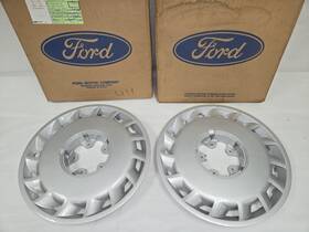 E9sc-1000ab Ford Set Of 2 1989-97 Thunderbird 15inch Hub Caps Oem Fomoco Nos