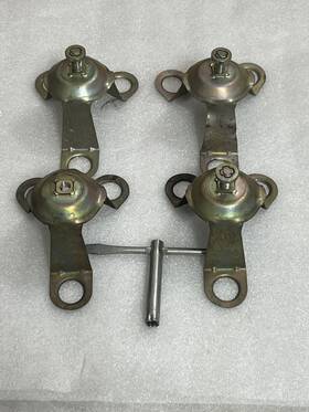 F2ac-1a Ford Wire Wheel Cover Hubcap Locking Bracket Key Wrench 3 Lock Bolts