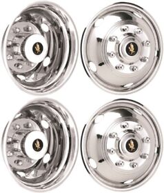 Jdf19608 Ford F450 F550 19.5inch 1999 2000 2001 2002 Stainless Dually Wheel Simulators