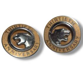 F7wy-anro Ford Oem 1997 Mercury Cougar Roof Ornament Emblem 30th Anniversary Edition Pair
