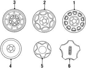 F85z-1130-la Ford Genuine Wheel Cap