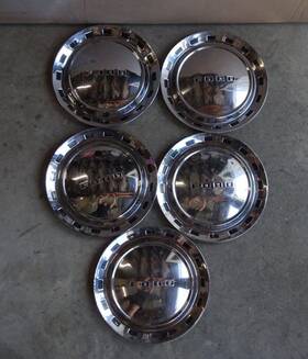 Frd52 Ford Five Vintage 1952 Crestline Victoria 15 Inch Hubcaps Wheel Covers Used