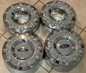 Hc3c-1a108-na Ford 19.5 Inch Dually Wheel Simulators Set For F450 F550 05-24 Rim Hub Caps Oem