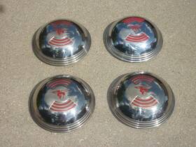 59a-1130 Ford Mercury 1946 Monterey Sun Valley Hubcaps Eight Coupe Colony Park Wheel Covers