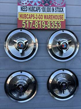 Ford O-9 Hollander-o-10 1963-64 Galaxy 427 Spinner Hypo Hubcaps 15 Inch Big Block Beautiful Set 4 Rare