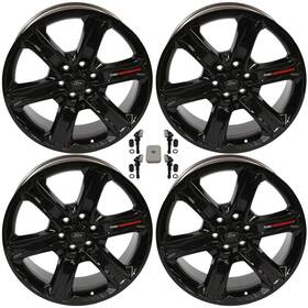 M-1007k-s2295gb Ford Performance 6-spoke Wheel Kit Gloss Black 22 Inch X 9.5 F-150 2015-2023