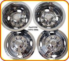 Skuclmnq16yc4pcqwz22v0 Ford 16 Inch Wheel Simulators F350 Covers Stainless Steel Mirror Polished New